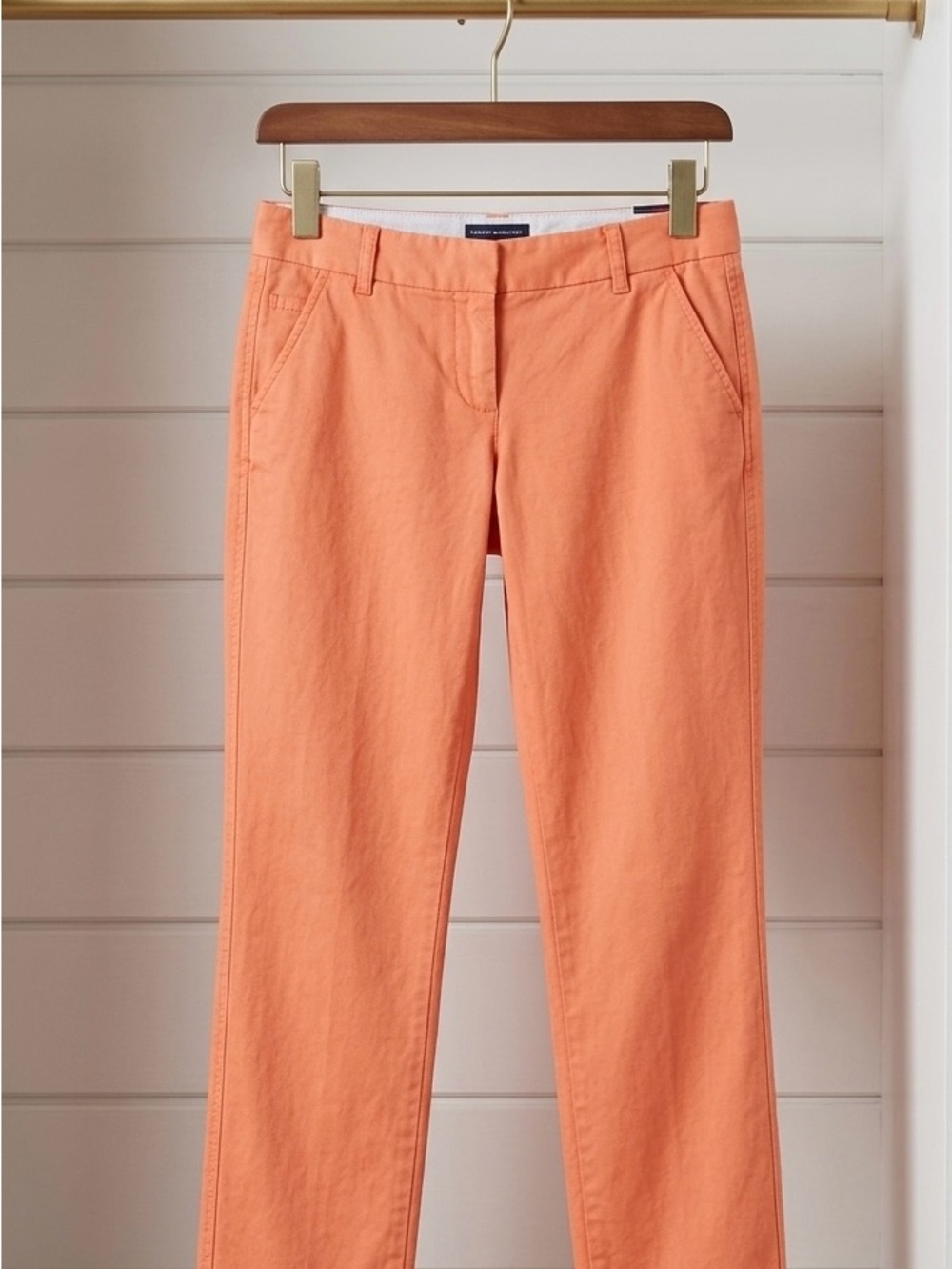 Tommy Hilfiger Chino Pants NWOT Size 2 Orange Coral Straight Leg Preppy Coastal